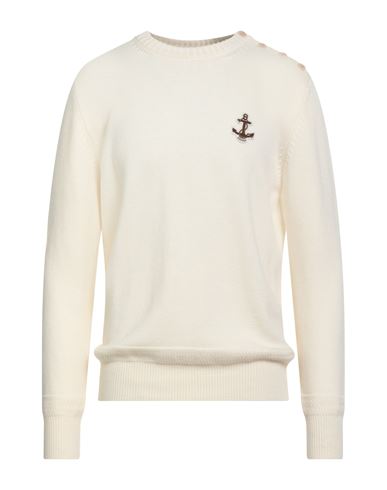Sealup Man Sweater Ivory Size Xl Merino Wool In White
