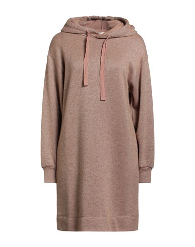 Deha Woman Mini Dress Light Brown Size M Polyester, Viscose, Polyamide In Brown