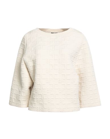 Elisabetta Franchi Woman Sweater Beige Size 4 Viscose, Polypropylene, Polyester In Neutral