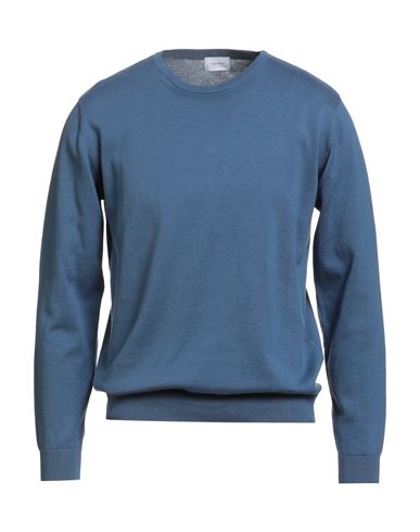 Seinse Man Sweater Pastel Blue Size Xl Cotton In Blue