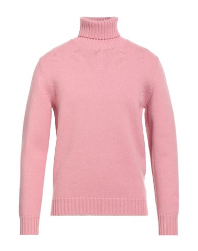 Alpha Studio Man Turtleneck Pink Size 40 Cashmere In Pink