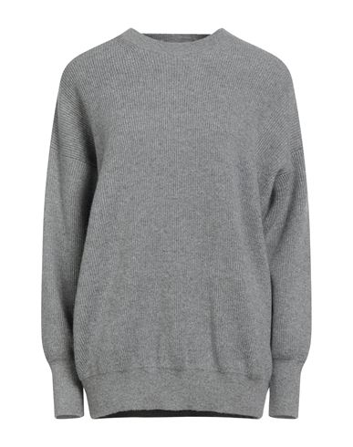 Fabiana Filippi Woman Sweater Grey Size L Virgin Wool, Viscose, Silk, Cashmere, Polyester In Gray