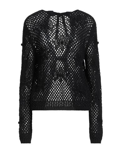 Semicouture Woman Cardigan Black Size M Cotton In Black