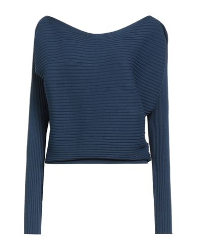 Semicouture Woman Sweater Navy Size M Viscose, Elastane In Blue