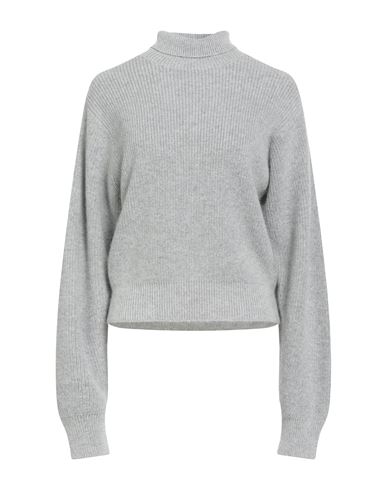 Fabiana Filippi Woman Turtleneck Light Grey Size 12 Merino Wool, Mohair Wool, Polyamide, Wool, Silk In Gray