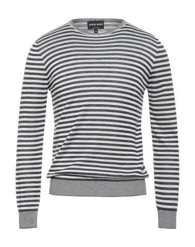 Giorgio Armani Man Sweater Grey Size 46 Silk, Cashmere, Linen, Polyamide In Gray