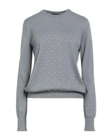 Fabiana Filippi Woman Sweater Grey Size 8 Virgin Wool In Gray