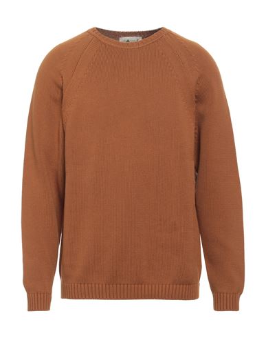 Irish Crone Man Sweater Camel Size Xl Cotton In Brown