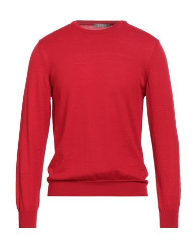 Andrea Fenzi Man Sweater Red Size 46 Merino Wool In Red