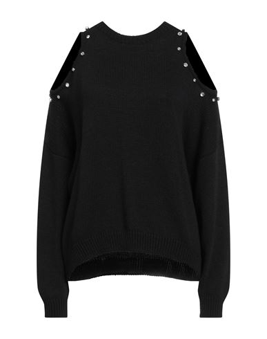Vicolo Woman Sweater Black Size Onesize Acrylic, Wool, Viscose, Alpaca Wool In Black