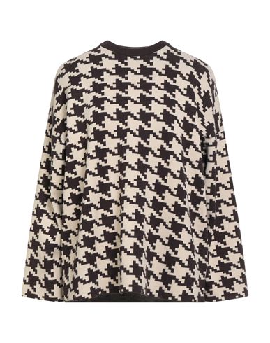 Vicolo Woman Sweater Dark Brown Size Onesize Viscose, Acrylic, Elastane In Brown
