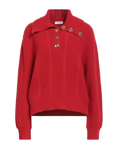 Sandro Woman Sweater Red Size 3 Wool, Polyamide In Red
