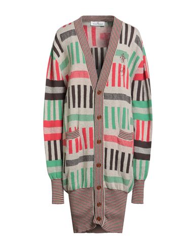Vivienne Westwood Woman Cardigan Beige Size S Cotton, Alpaca Wool, Polyamide, Wool In Multi