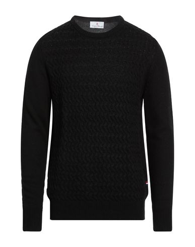 Conte Of Florence Man Sweater Black Size Xxl Polyamide, Viscose, Wool, Cashmere In Black