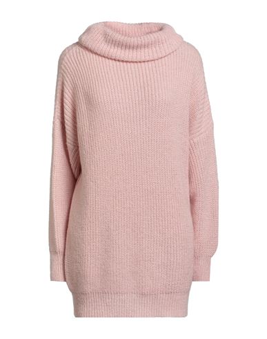 Motel Woman Turtleneck Light Pink Size Onesize Acrylic, Polyamide, Mohair Wool In Pink