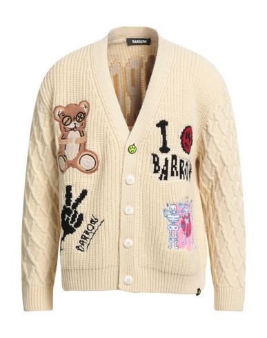 Barrow Man Cardigan Cream Size L Wool, Polyacrylic In Brown