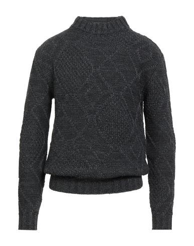 Daniele Alessandrini Man Sweater Charcoal Size 42 Wool, Acrylic In Black