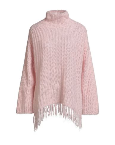 Motel Woman Turtleneck Light Pink Size Onesize Acrylic, Polyamide, Mohair Wool, Wool In Pink