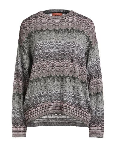 Missoni Woman Sweater Light Pink Size 8 Viscose, Metallic Fiber In Gray
