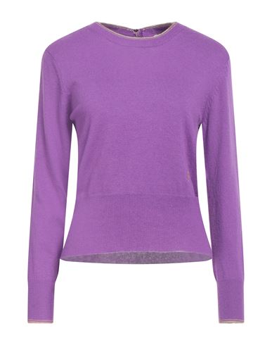 Conte Of Florence Woman Sweater Purple Size L Polyamide, Viscose, Wool, Cashmere In Purple