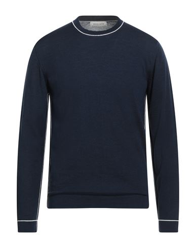 Wool & Co Man Sweater Navy Size Xl Merino Wool In Blue
