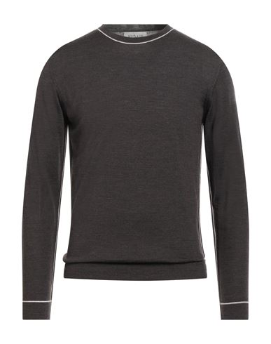 Wool & Co Man Sweater Dark Brown Size Xl Merino Wool In Brown