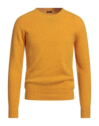 Retois Man Sweater Mandarin Size M Merino Wool In Orange