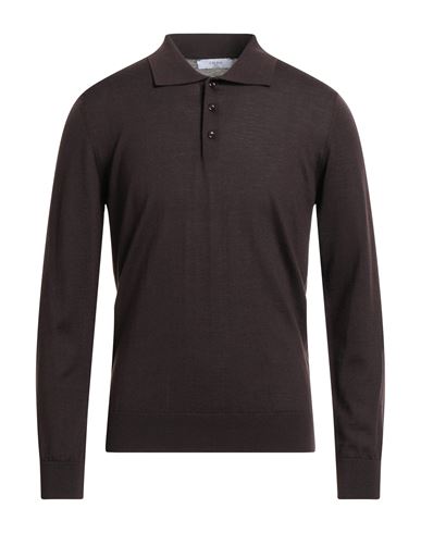 Cruna Man Sweater Dark Brown Size 44 Virgin Wool In Brown