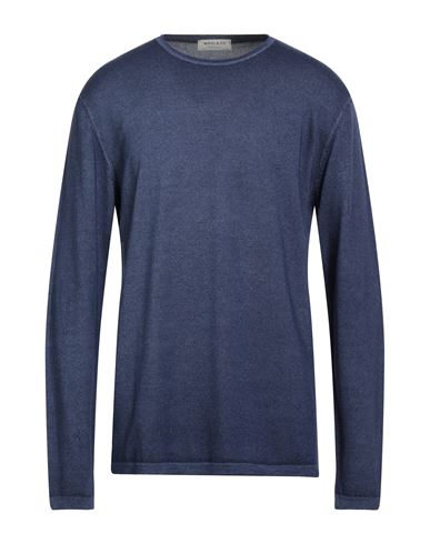 Wool & Co Man Sweater Blue Size Xxl Merino Wool In Blue