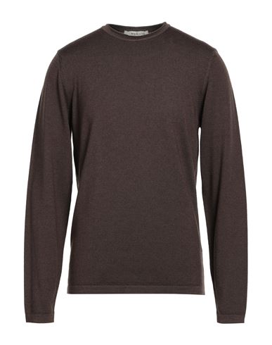 Wool & Co Man Sweater Dark Brown Size M Merino Wool In Brown