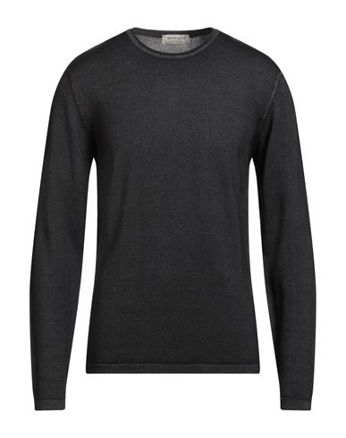 Wool & Co Man Sweater Charcoal Size L Merino Wool In Gray