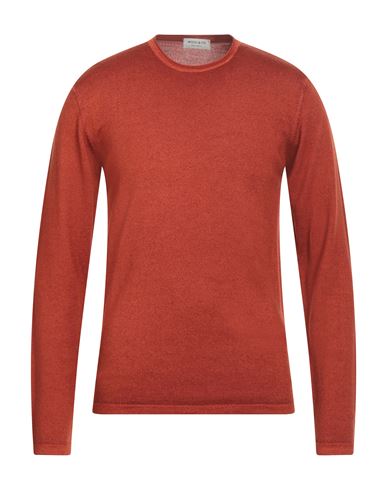 Wool & Co Man Sweater Rust Size M Merino Wool In Red