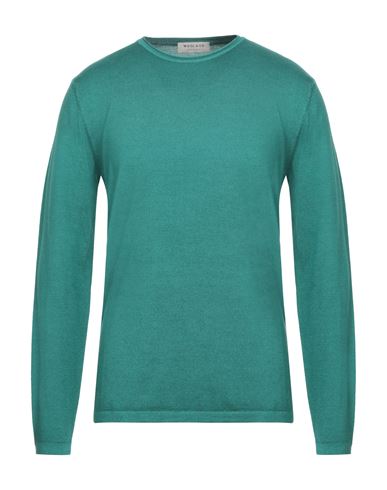 Wool & Co Man Sweater Emerald Green Size L Merino Wool In Green