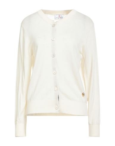 Conte Of Florence Woman Cardigan Off White Size L Merino Wool In Neutral