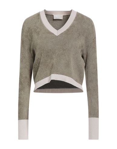 Drumohr Woman Sweater Khaki Size M Virgin Wool, Viscose, Polyamide In Neutral
