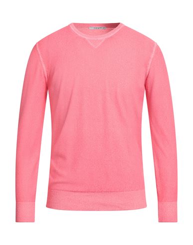 Kangra Cashmere Kangra Man Sweater Coral Size 46 Cotton, Polyamide In Pink