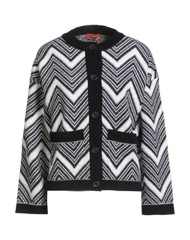 Missoni Woman Cardigan Black Size 4 Wool