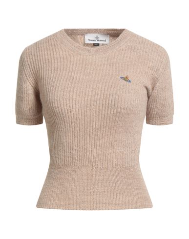 Vivienne Westwood Woman Sweater Beige Size L Virgin Wool, Alpaca Wool In Sand