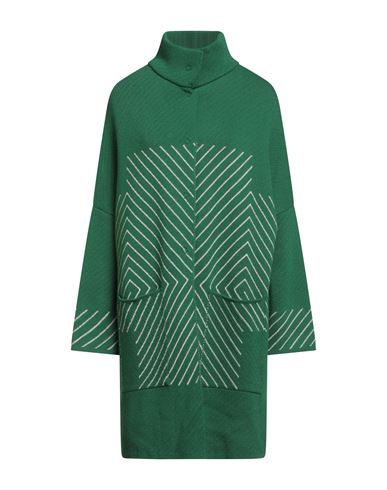 Corte Dei Gonzaga Woman Coat Green Size S Wool, Acrylic In Green