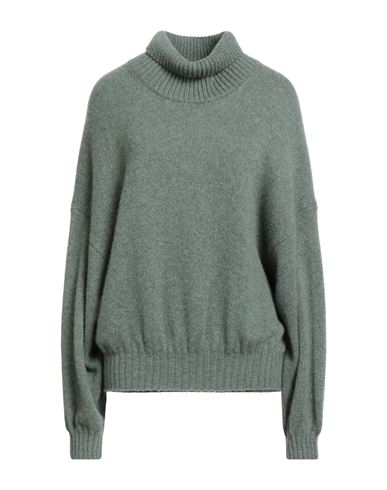 Khaite Morris Cashmere Blend Turtleneck Sweater In Green