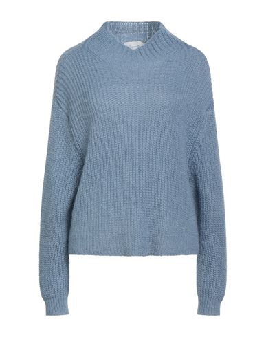 Souvenir Woman Turtleneck Light Blue Size Onesize Acrylic, Mohair Wool, Polyamide In Blue