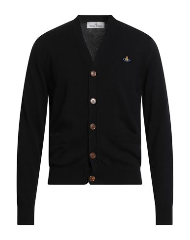 Vivienne Westwood Man Cardigan Black Size L Wool, Cashmere In Black