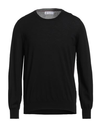 Brunello Cucinelli Cashmere Man Sweater Black Size 36 Virgin Wool, Cashmere In Black