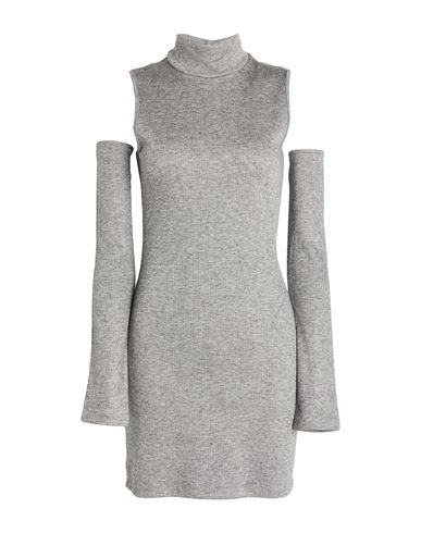Haveone Woman Mini Dress Light Grey Size M Viscose, Polyester, Polyamide, Elastane In Gray
