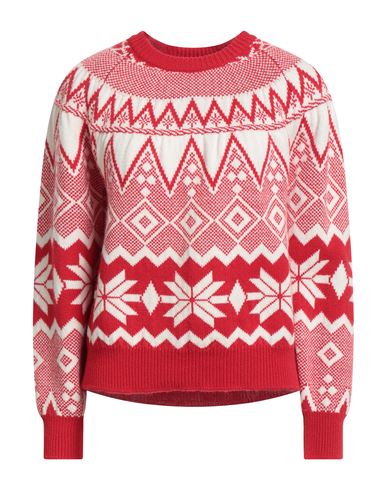 Vicolo Woman Sweater Red Size Onesize Wool, Acrylic In Red