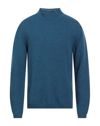 Daniele Fiesoli Man Turtleneck Pastel Blue Size L Virgin Wool In Blue