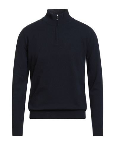 Moorer Man Turtleneck Navy Size 42 Virgin Wool In Black