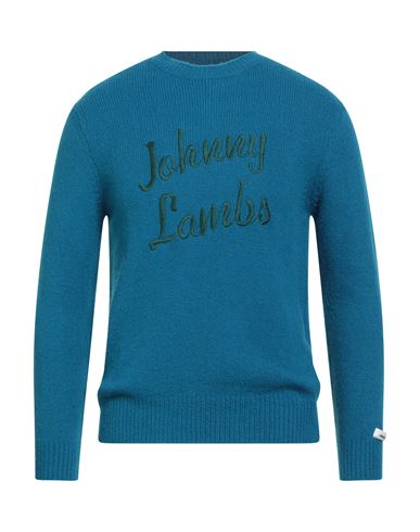 Johnny Lambs Man Sweater Deep Teal Size 3xl Acrylic, Wool, Polyamide, Elastane In Blue