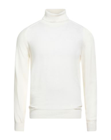 Johnny Lambs Man Turtleneck Ivory Size 3xl Viscose, Wool, Polyamide, Cashmere In White