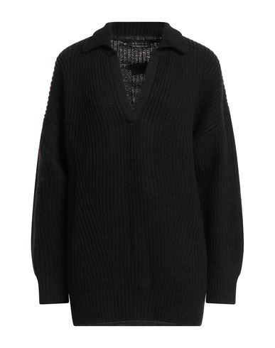 Armani Exchange Woman Sweater Black Size M Wool, Polyamide In Black